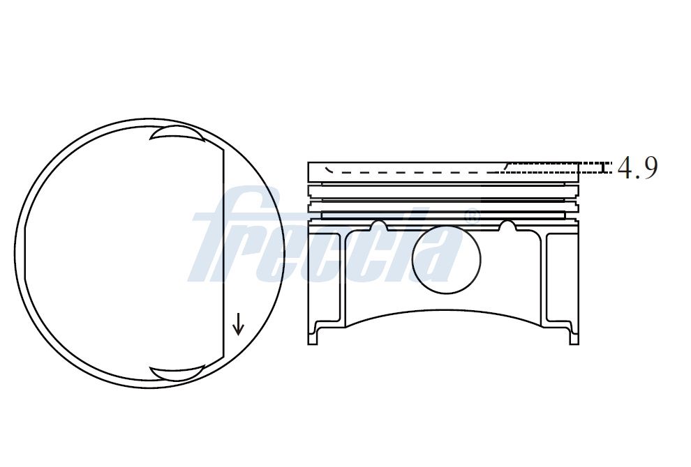 FRECCIA FP23-101800 Πιστόνι for ALFA ROMEO FIAT LANCIA
