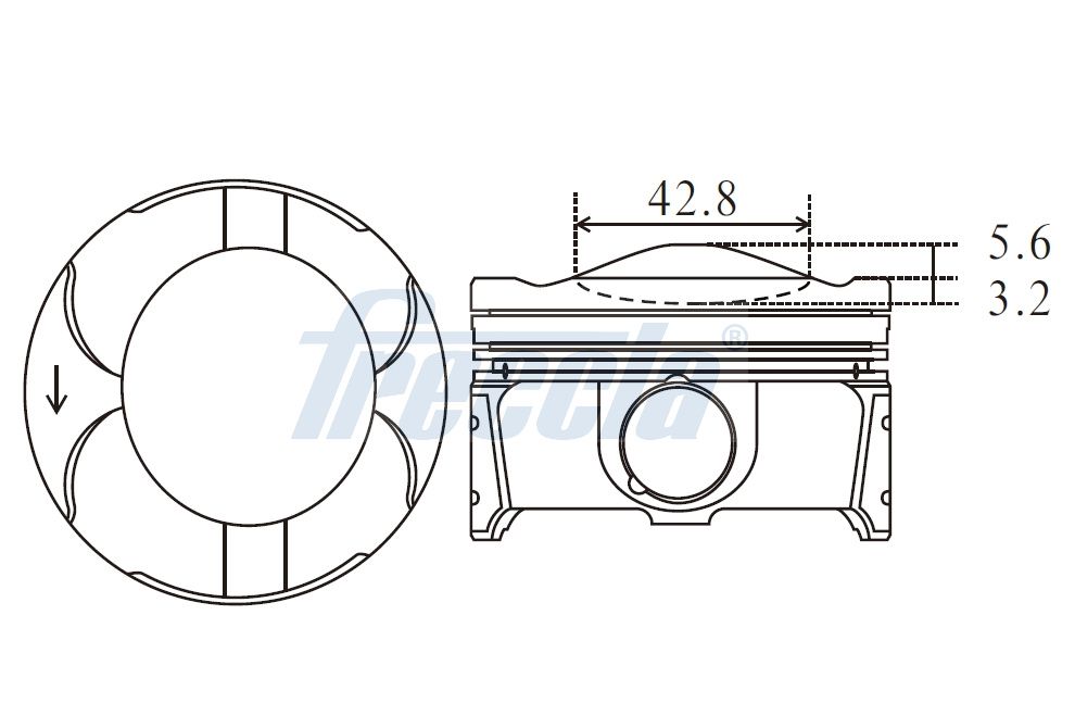 FRECCIA FP23-102100 Piston for FORD