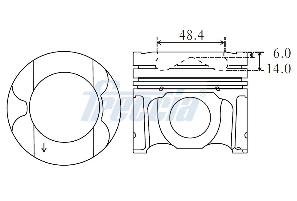 FRECCIA FP23-102350 Piston for FORD FORD USA