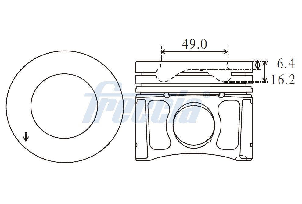 FRECCIA FP23-102400 Piston for CITROËN FORD PEUGEOT
