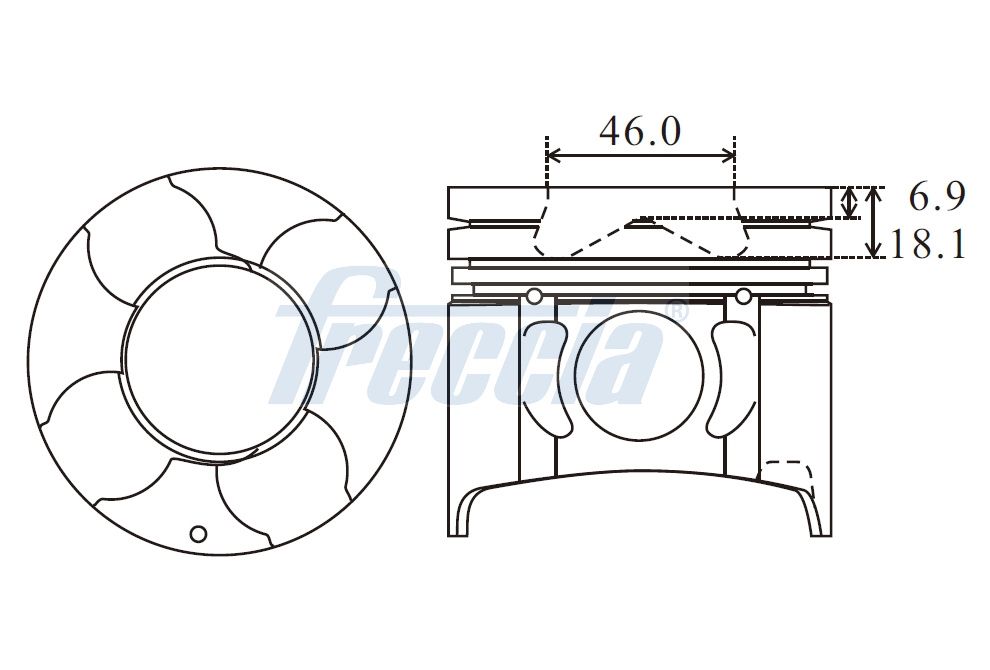 FRECCIA FP23-104600 Piston for MITSUBISHI