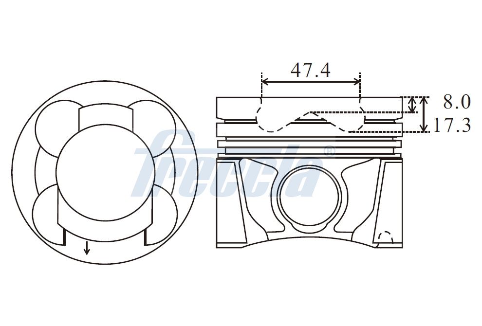 FRECCIA FP23-104900 Piston for NISSAN