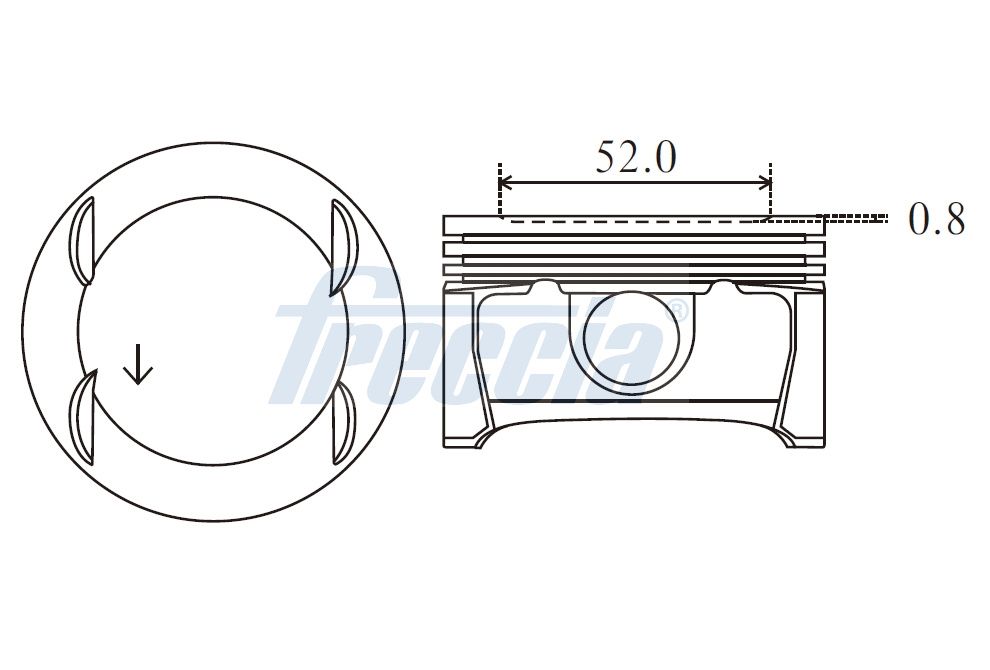 FRECCIA FP23-105300 Πιστόνι for OPEL