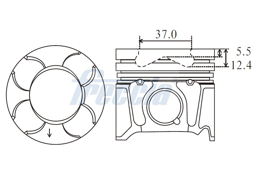 FRECCIA FP23-105460 Piston for ALFA ROMEO FIAT LANCIA OPEL SUZUKI