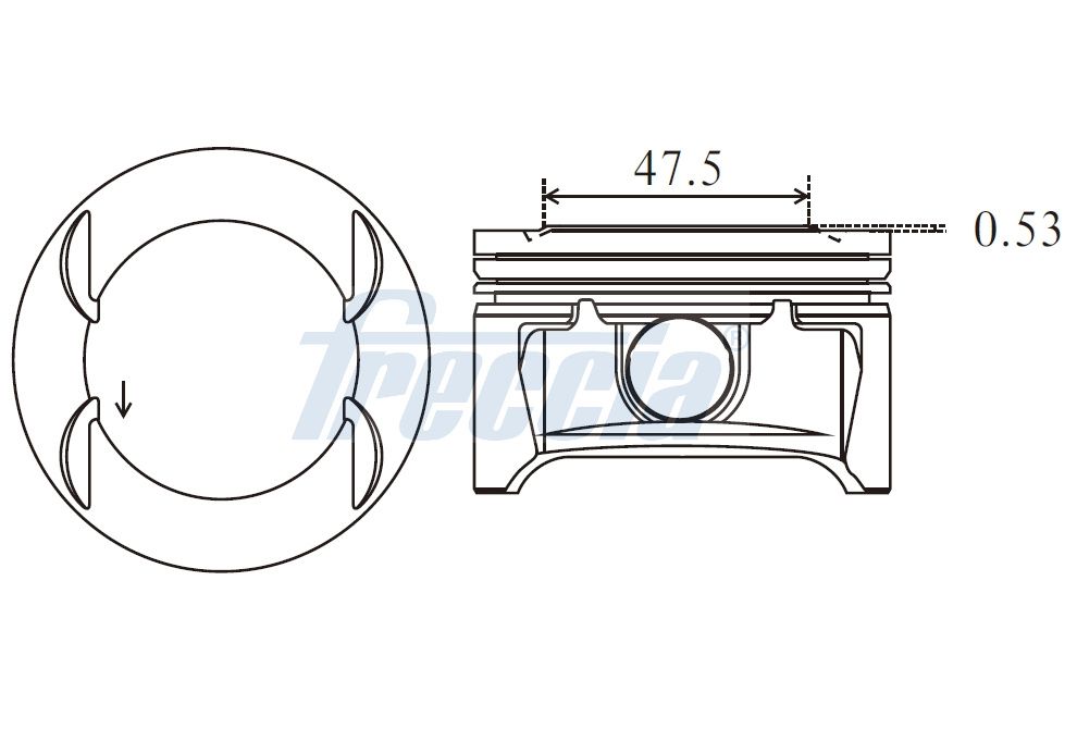 FRECCIA FP23-105550 Piston for OPEL SUZUKI