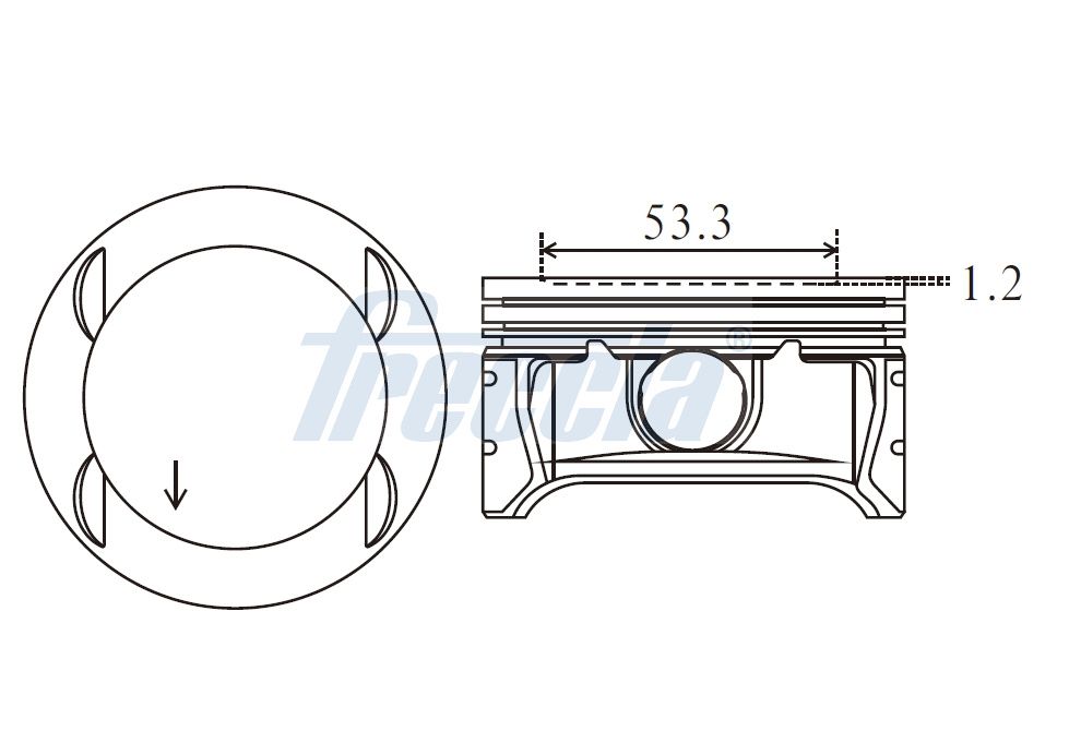 FRECCIA FP23-105750 Piston for OPEL