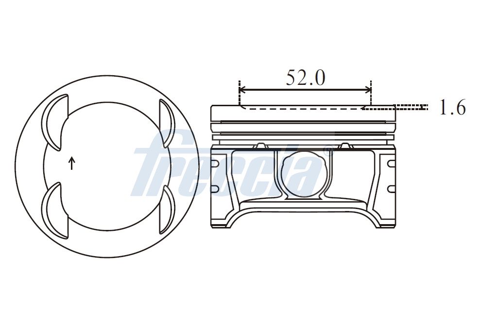 FRECCIA FP23-105900 Piston for CHEVROLET OPEL