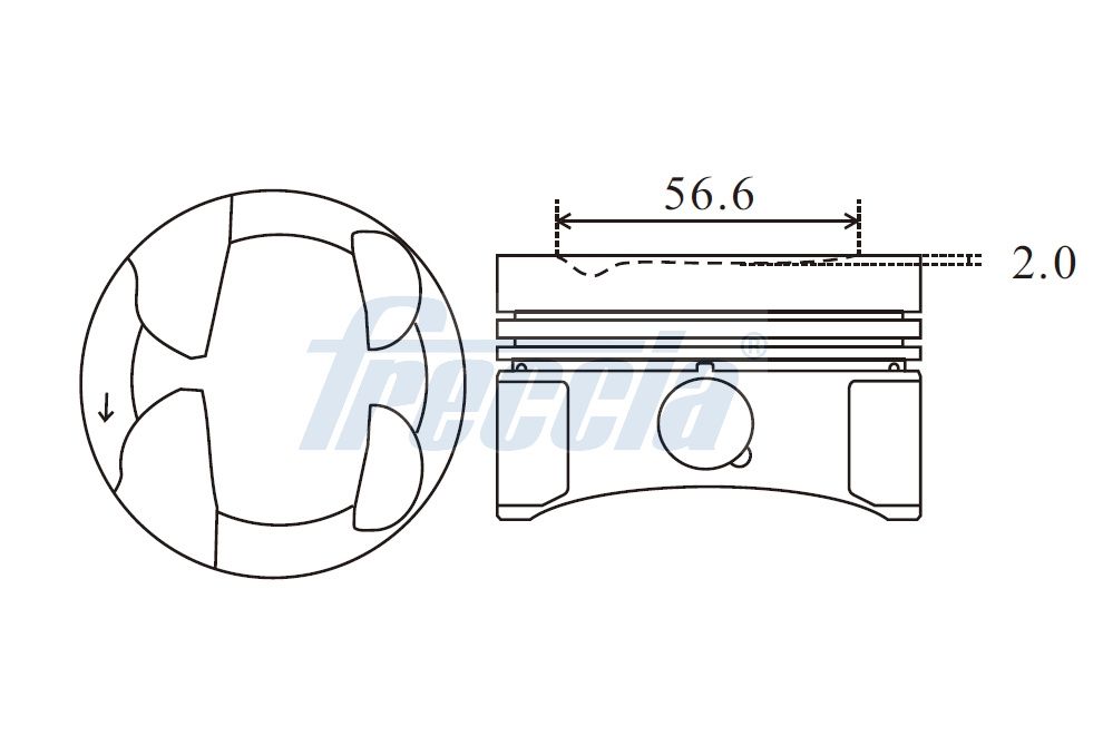 FRECCIA FP23-107000 Πιστόνι for CITROËN MINI PEUGEOT