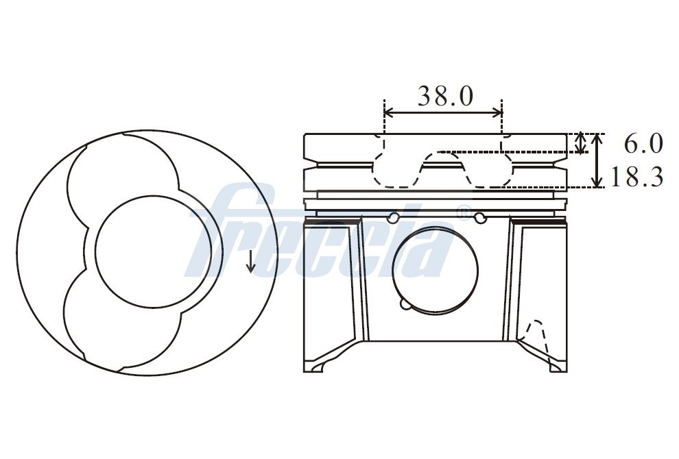 FRECCIA FP23-107260 Piston for CITROËN FIAT LANCIA PEUGEOT SUZUKI