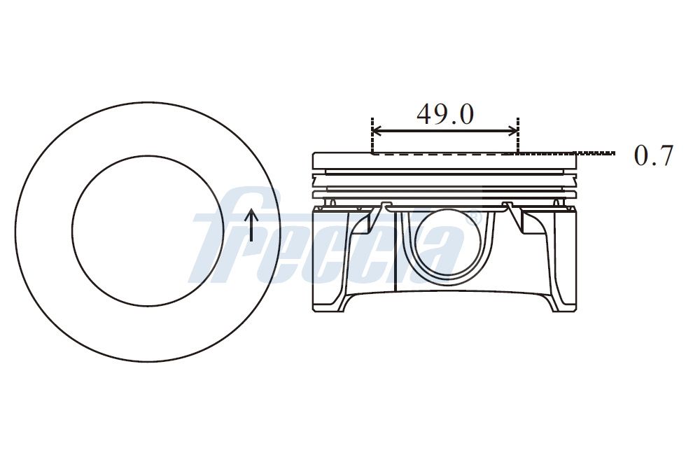FRECCIA FP23-107300 Πιστόνι for CITROËN FIAT LANCIA PEUGEOT