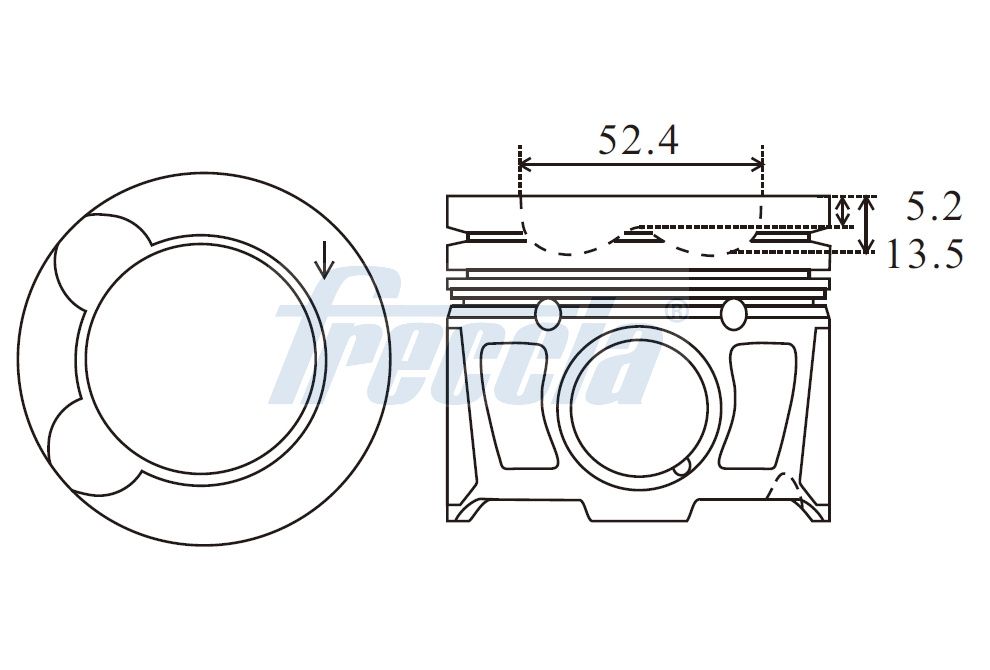 FRECCIA FP23-107400 Πιστόνι for CITROËN FIAT LANCIA LAND ROVER MITSUBISHI PEUGEOT