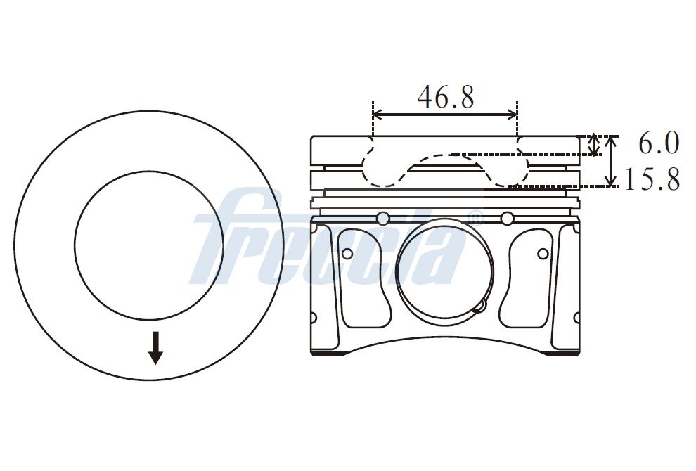 FRECCIA FP23-107550 Piston for CITROËN FORD PEUGEOT
