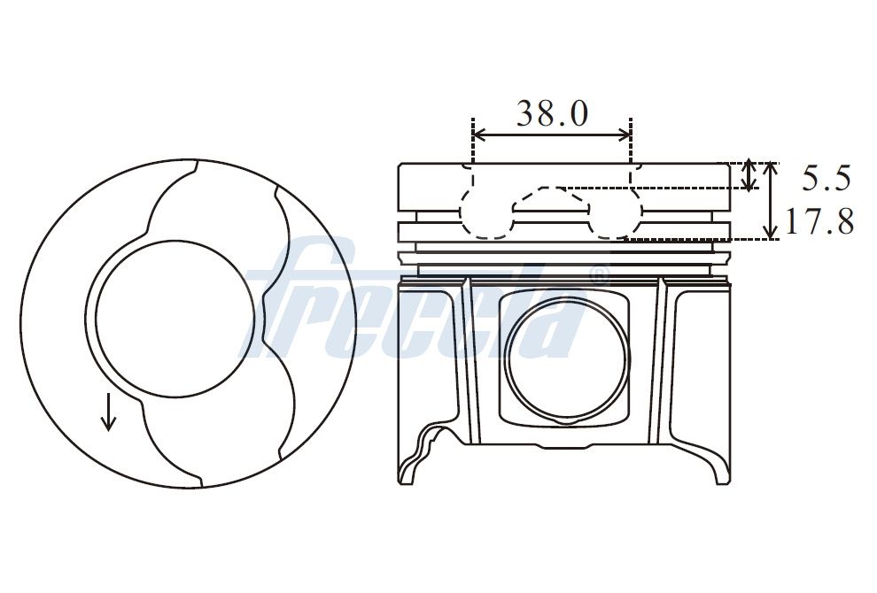 FRECCIA FP23-107650 Πιστόνι for RENAULT