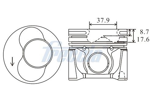 FRECCIA FP23-110800 Πιστόνι for AUDI SEAT SKODA VW