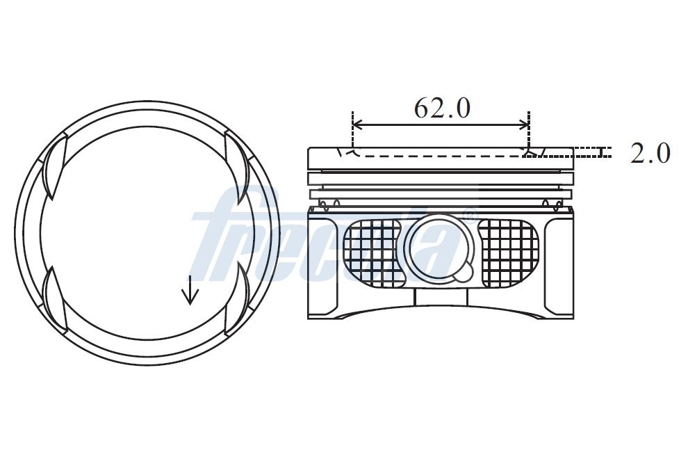 FRECCIA FP23-111650 Piston for AUDI SEAT SKODA VW