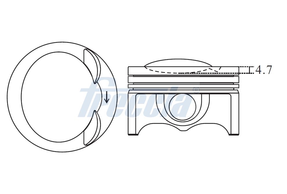 FRECCIA FP23-112250 Piston for AUDI SEAT SKODA VW