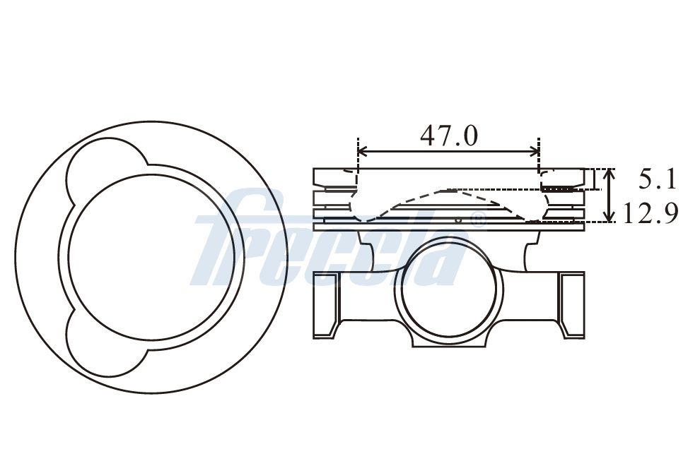 FRECCIA FP23-113350 Piston for DACIA MERCEDES-BENZ NISSAN RENAULT
