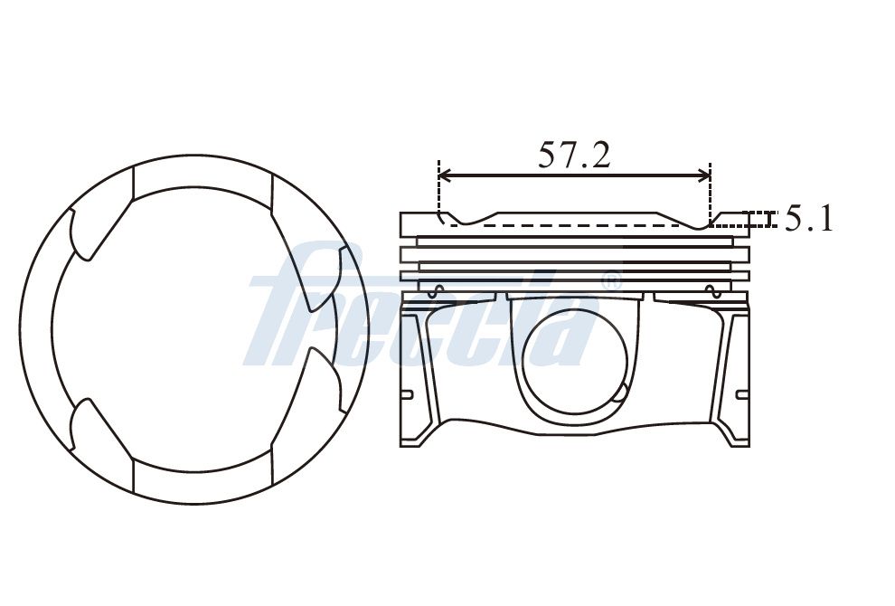 FRECCIA FP23-113450 Piston for DACIA MERCEDES-BENZ MITSUBISHI NISSAN RENAULT