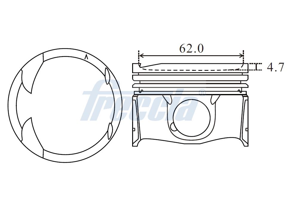 FRECCIA FP23-113850 Πιστόνι for DACIA NISSAN RENAULT SMART
