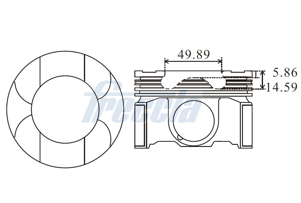 FRECCIA FP23-113950 Πιστόνι for FORD