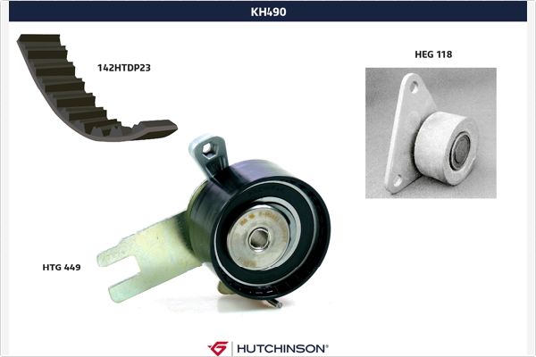 HUTCHINSON KH 490 Σετ οδοντωτού ιμάντα for FORD VOLVO