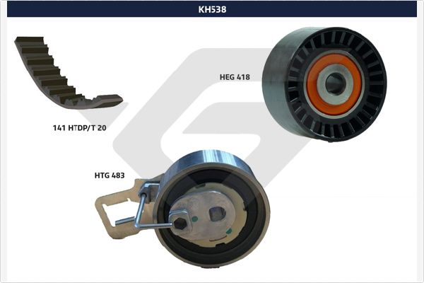 HUTCHINSON KH 538 Σετ οδοντωτού ιμάντα for CITROËN DS FORD OPEL PEUGEOT TOYOTA