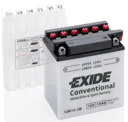 EXIDE 12N10-3B EXIDE Conventional Starter Battery for GILERA