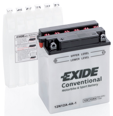 EXIDE 12N12A-4A-1 EXIDE Conventional Starter Battery for DUCATI HONDA KAWASAKI YAMAHA