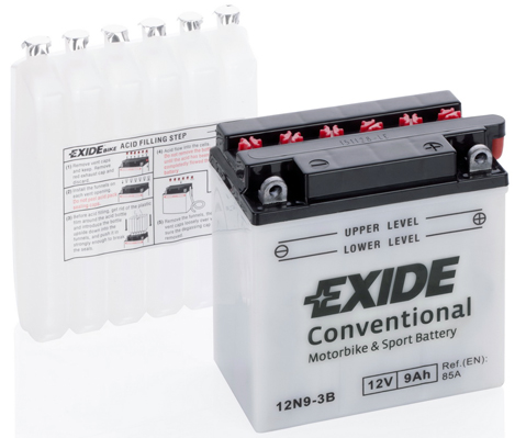 EXIDE 12N9-3B EXIDE Conventional Starter Battery for DERBI HERCULES HONDA KAWASAKI MZ YAMAHA