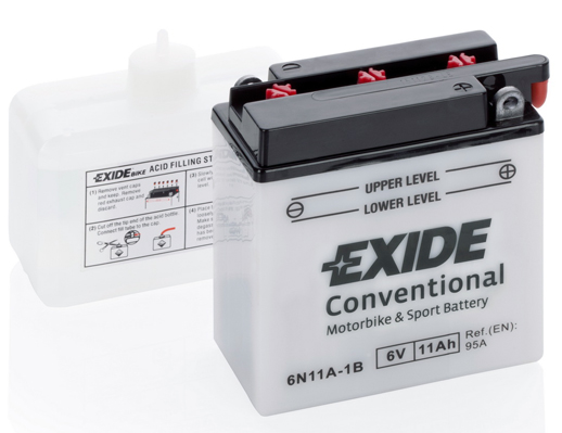 EXIDE 6N11A-1B EXIDE Conventional Starter Battery for BENELLI HERCULES MZ ZUENDAPP