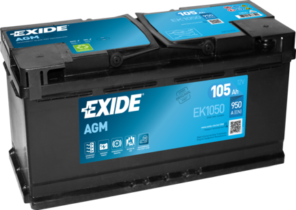 EXIDE EK1050 AGM Startbatteri