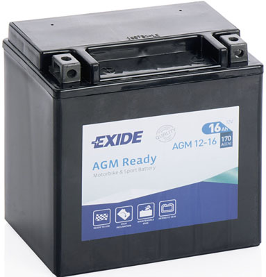 EXIDE AGM12-16 EXIDE AGM Ready Starter Battery for BMW GILERA HONDA KAWASAKI MASH MOTO GUZZI MOTO-MORINI ROYAL ENFIELD SUZUKI TR