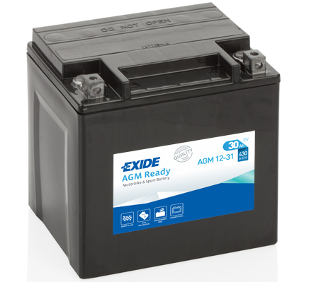 EXIDE AGM12-31 EXIDE AGM Ready Starter Battery for BENELLI BMW DUCATI HARLEY-DAVIDSON LAVERDA MOTORCYCLES MOTO GUZZI MV AGUSTA S