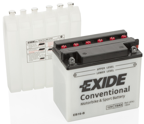 EXIDE EB16-B EXIDE Conventional Starter Battery for CAGIVA DUCATI HARLEY-DAVIDSON HONDA MOTO GUZZI SUZUKI