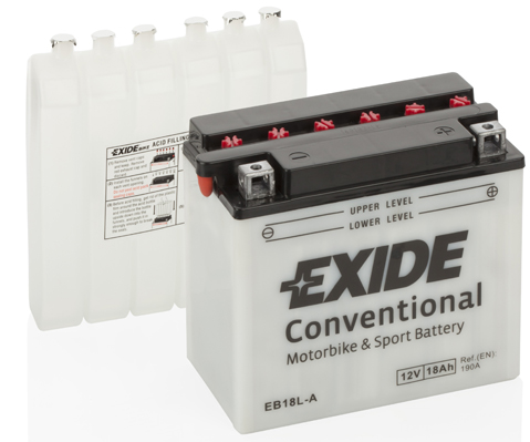 EXIDE EB18L-A EXIDE Conventional Starter Battery for HONDA KAWASAKI LAVERDA MOTORCYCLES MOTO GUZZI MOTO-MORINI