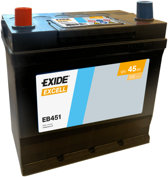 EXIDE EB451 EXCELL ** Starter Battery for AUSTIN BEDFORD FIAT LOTUS MG MORGAN MORRIS PEUGEOT RELIANT STEYR TALBOT TRABANT TRIUMP