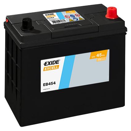 EXIDE EB454 EXCELL ** Starter Battery for ACURA DAIHATSU GEO HONDA HYUNDAI KIA LEXUS MAZDA NISSAN PROTON ROVER SUBARU SUZUKI TES