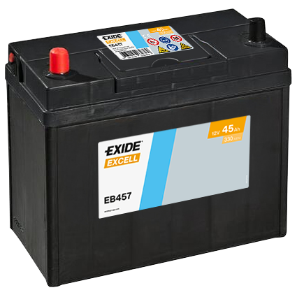 EXIDE EB457 EXCELL ** Starter Battery for CHERY DAIHATSU FORD GME HONDA HYUNDAI LDV MARUTI MAZDA MITSUBISHI NISSAN RELIANT SUBAR