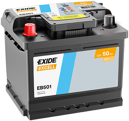 EXIDE EB501 EXCELL ** Starter Battery for ALFA ROMEO ARO AUSTIN AUTOBIANCHI BARKAS CHEVROLET CITROËN DACIA DAEWOO FIAT FSO KIA L