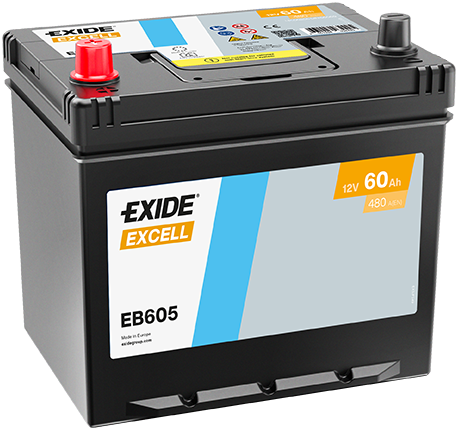EXIDE EB605 EXCELL ** Starter Battery for CHEVROLET DAEWOO DODGE FERRARI AGRI FUSO (MITSUBISHI) HINO HONDA HUMMER HYUNDAI KIA LE
