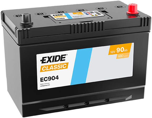 EXIDE EC904 CLASSIC * Starter Battery for CITROËN DAEWOO HYUNDAI ISUZU LEXUS MAZDA NISSAN SSANGYONG SUZUKI TOYOTA