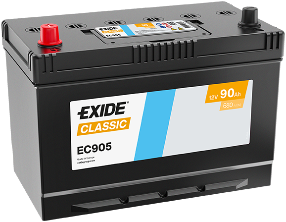 EXIDE EC905 CLASSIC * Starter Battery for CHEVROLET DAEWOO HYUNDAI LEXUS MITSUBISHI NISSAN TOYOTA