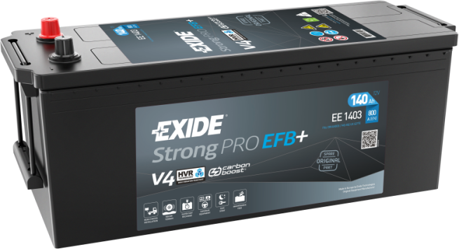 EXIDE EE1403 StrongPRO EFB+ Starter Battery for CASE IH DAF DEUTZ-FAHR ERF FAP FENDT FIAT FORD GUELDNER HINO INTERNATIONAL HARV.