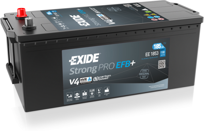 EXIDE EE1853 StrongPRO EFB+ Starter Battery for ASHOK LEYLAND ASTRA BMC CASE IH CLAAS DAF DENNIS DEUTZ-FAHR ERF FAHR FAP FENDT F