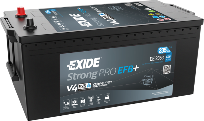 EXIDE EE2353 StrongPRO EFB+ Starter Battery for ASTRA AYATS BERKHOF BMC BOVA BREDAMENARINIBUS DAF DENNIS DRÖGMÖLLER ERF FAP FIAT