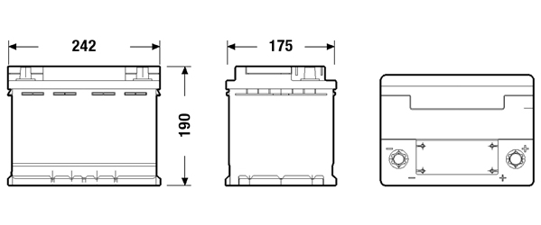 EXIDE EK620 AGM Starter Battery for ALFA ROMEO ALPINA AUDI BENTLEY BESTURN (FAW) BMW CITROËN DACIA FIAT FORD USA GENESIS HONDA H