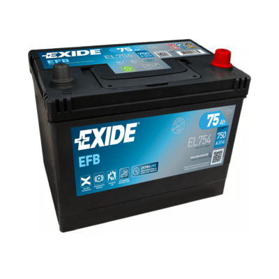 EXIDE EL754 EFB Starter Battery for ACURA ALPINE AUDI BMW CHEVROLET CHEVROLET (SGM) DACIA DAIHATSU EUNOS FERRARI FORD FORD USA G