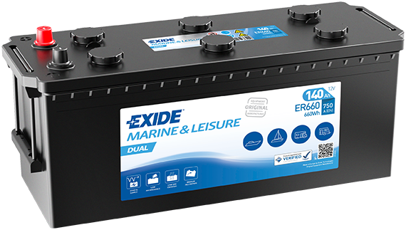 EXIDE ER660 EXIDE DUAL Starter Battery