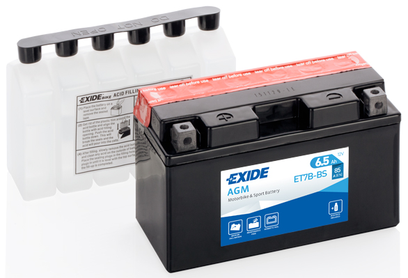 EXIDE ET7B-BS EXIDE AGM Starter Battery for BETA DUCATI ITALJET KYMCO MBK SUZUKI TRIUMPH YAMAHA