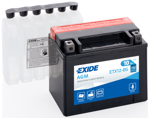 EXIDE ETX12-BS EXIDE AGM Starter Battery for AEON APRILIA BENELLI BIMOTA BMW CF MOTO DAELIM DERBI GILERA HONDA HYOSUNG KAWASAKI 